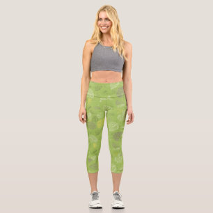 Autumn Leaves Pattern 6 Capri Leggings