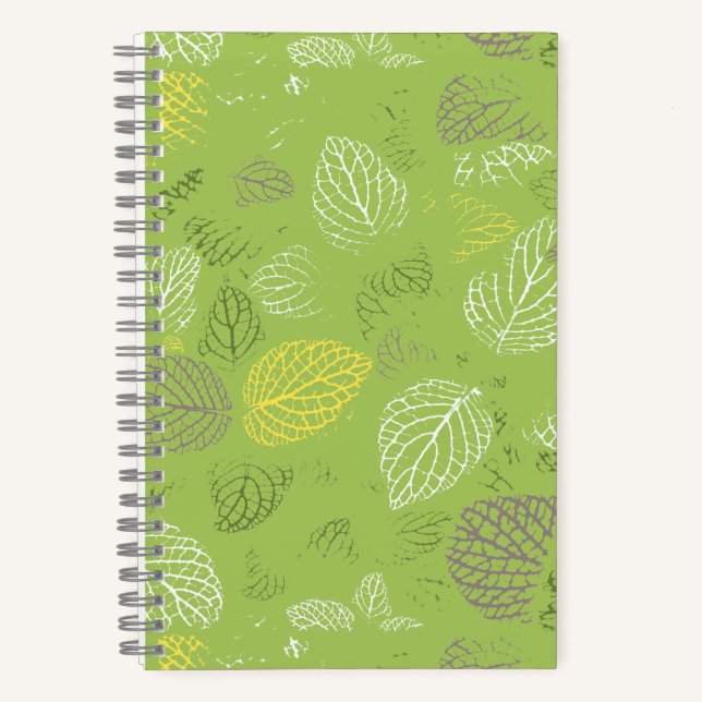 Autumn Leaves Pattern 6 Notebook (Front)