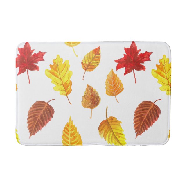 Autumn leaves pattern bath mat (Front)