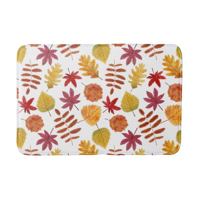 Autumn leaves pattern bath mat (Front)