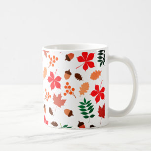 autumn, leaves, pattern coffee mug