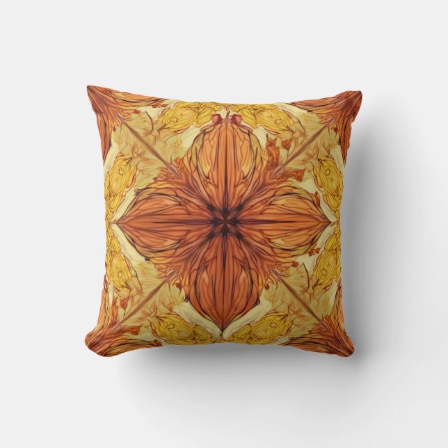 Autumn Leaves Pattern Cushion (Front)