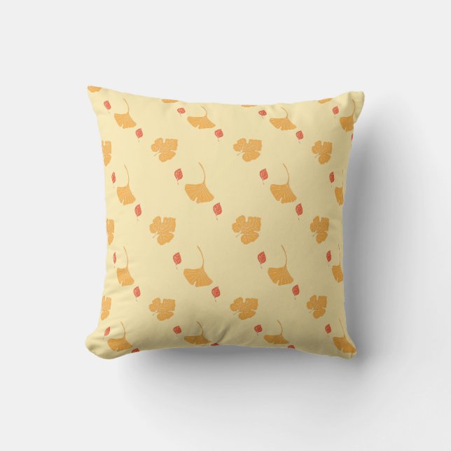 Autumn leaves pattern cushion (Front)