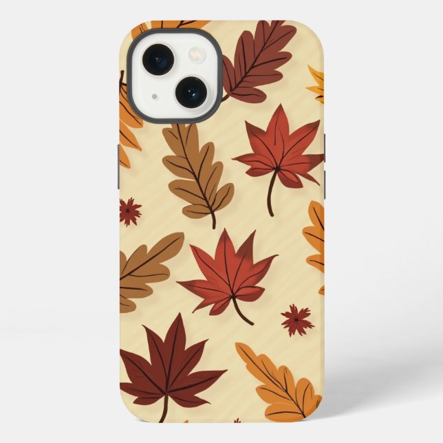 Autumn Leaves Pattern iPhone 13 Case (Back)