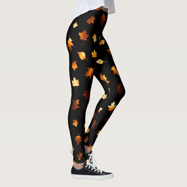 Autumn Leaves Pattern Leggings (Right)