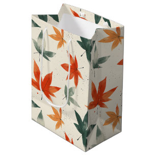 Autumn Leaves Pattern Medium Gift Bag
