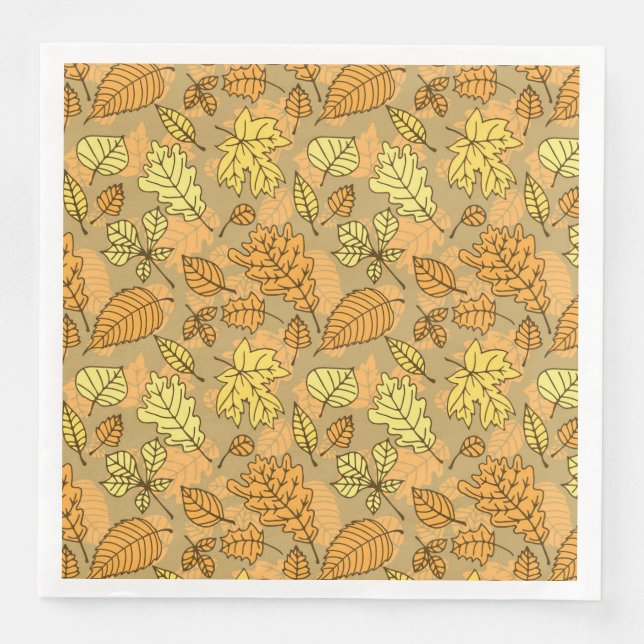 Autumn leaves pattern napkin (Front)