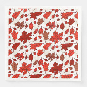 Autumn leaves pattern napkin