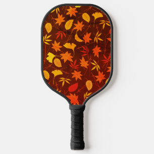 Autumn Leaves Pattern Pickleball Paddle