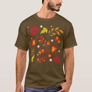 Autumn Leaves Pattern T-Shirt