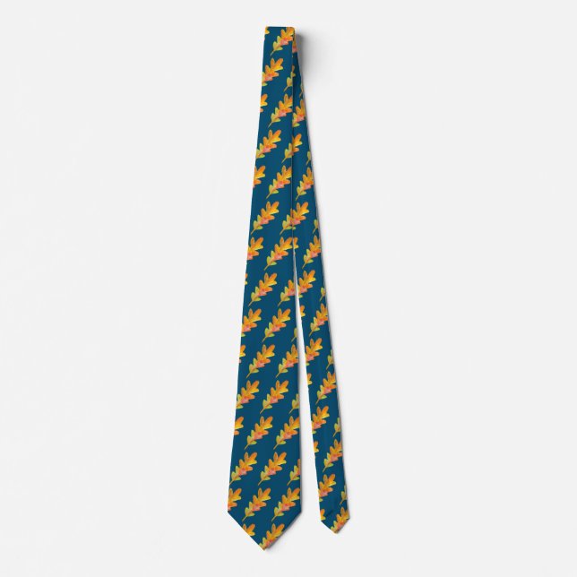 Autumn Leaves Pattern Tie (Front)