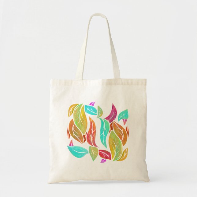 Autumn leaves pattern tote bag (Front)