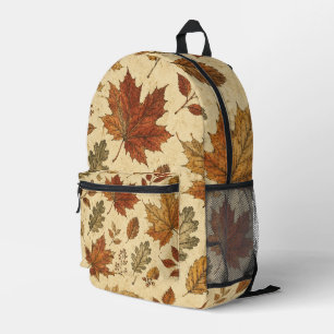 Autumn Leaves Pattern – Vintage Fall Botanical Printed Backpack