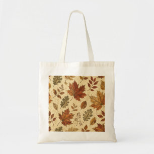 Autumn Leaves Pattern – Vintage Fall Botanical  Tote Bag