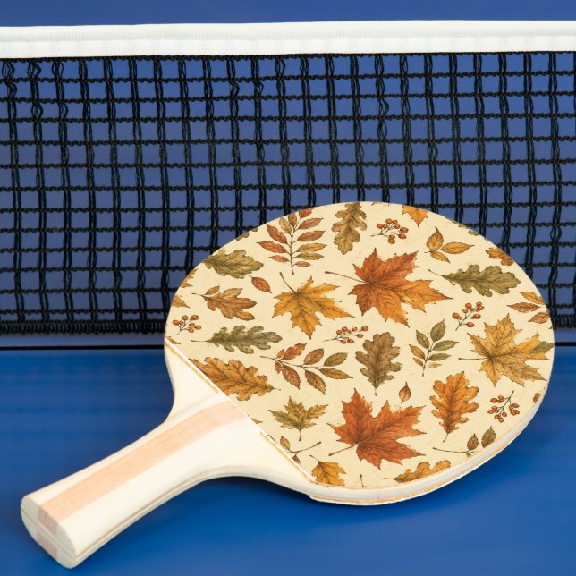 Autumn Leaves Pattern | Watercolor Fall Foliage  Ping Pong Paddle (Insitu)