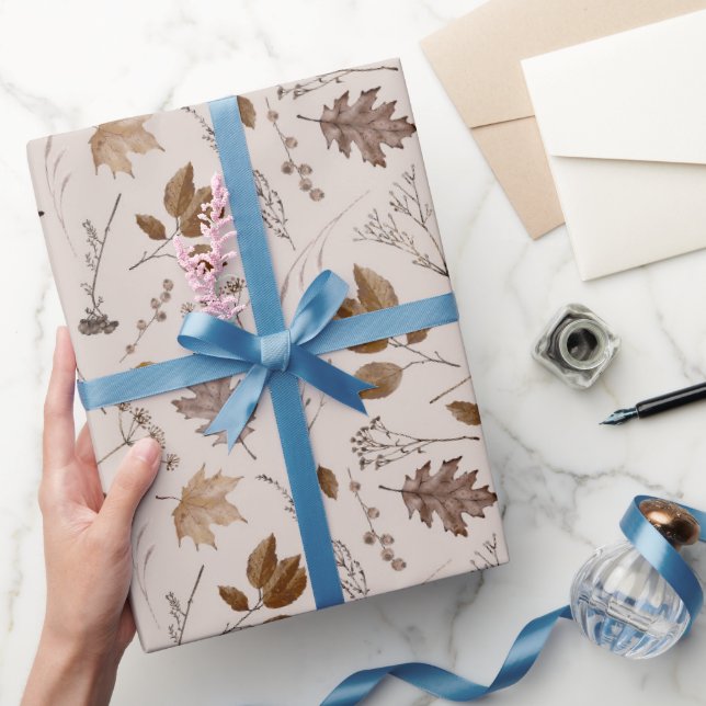 Autumn Leaves Pattern Wrapping Paper (Gifting)