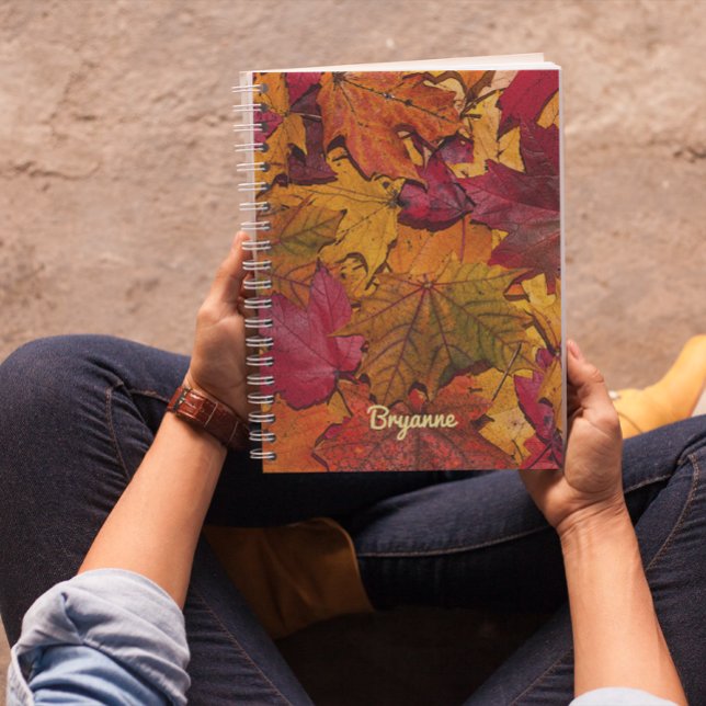 Autumn Leaves Personalised Spiral Notebook (Creator Uploaded)