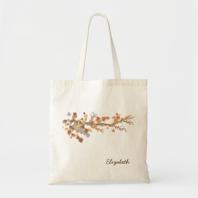 Autumn Leaves -Personalised Tote Bag (Front)