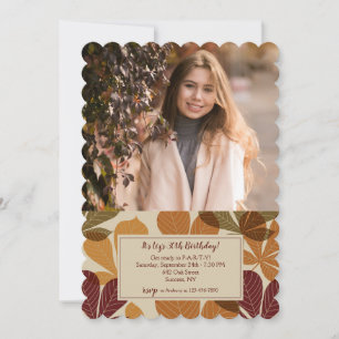 Autumn Leaves Photo 2 Invitation