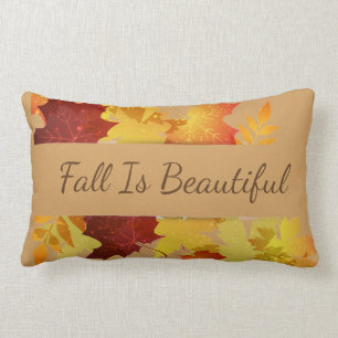 Autumn Leaves Pillow-Fall Is Beautiful Lumbar Cushion