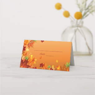Autumn Leaves Place Card