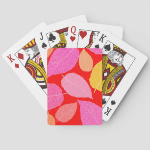 Autumn leaves . playing cards