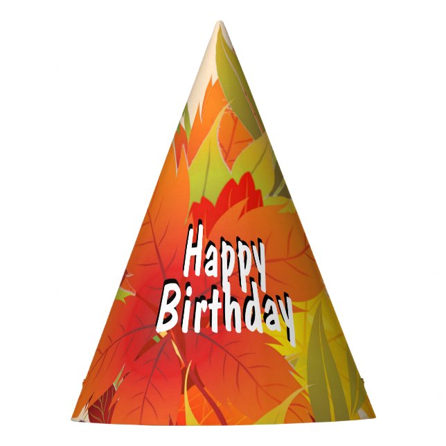 Autumn Leaves Pop Party Hat (Front)