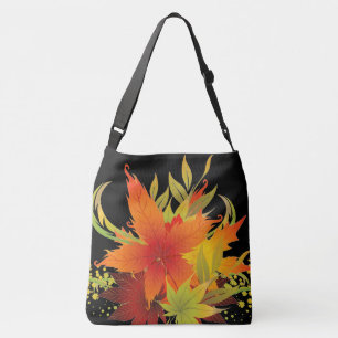 Autumn Leaves Pop Thanksgiving Crossbody Bag