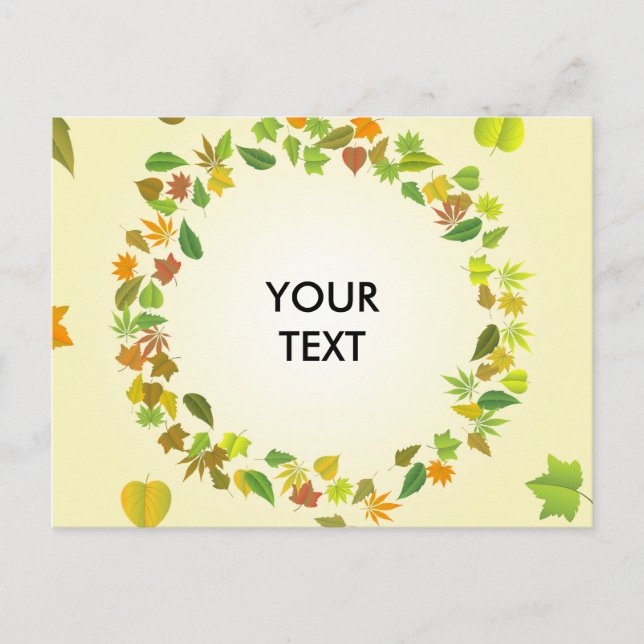 Autumn leaves postcard (Front)