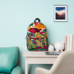 Autumn Leaves Printed Backpack