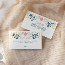 Autumn Leaves Pumpkin Baby Shower Diaper Raffle