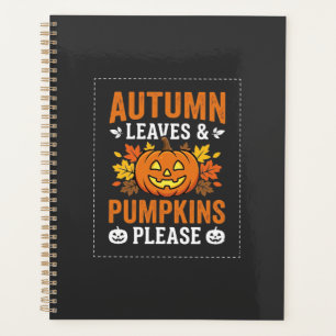 Autumn Leaves Pumpkin Halloween Design Planner