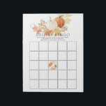 Autumn Leaves Pumpkins Bridal Shower Bingo Game Notepad<br><div class="desc">Bridal shower bingo game tear pad featuring a beautiful leaf wreath with pumpkins.  
Visit our shop to view our fall leaves & pumpkin collection.</div>