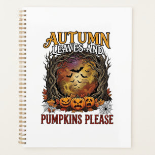 Autumn Leaves Pumpkins Please Halloween Spooky Tre Planner