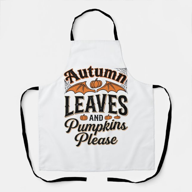 Autumn Leaves Pumpkins Please Vintage Fall_1 Apron (Front)