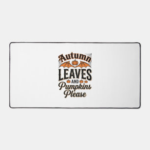 Autumn Leaves Pumpkins Please Vintage Fall_1 Desk Mat