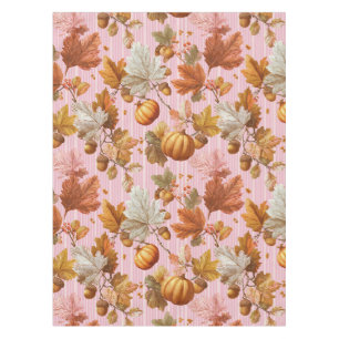 Autumn Leaves & Pumpkins Seamless Pattern Tablecloth
