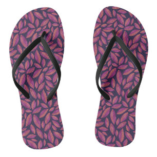 Autumn Leaves Purple Jandals