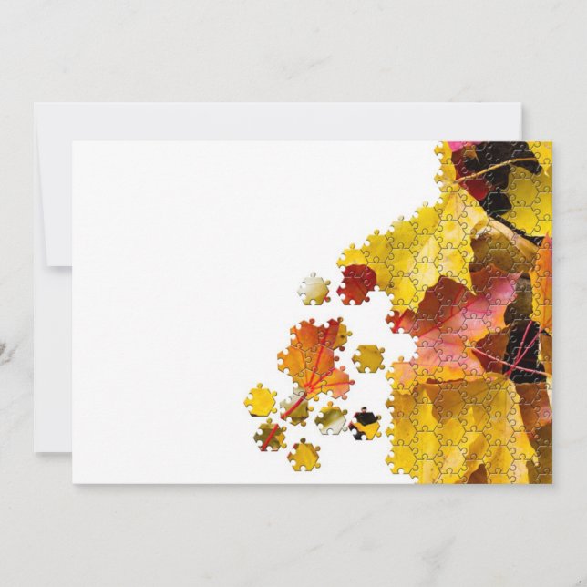 Autumn leaves puzzle-look image (Front)