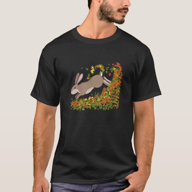 Autumn leaves rabbit T-Shirt (Front)