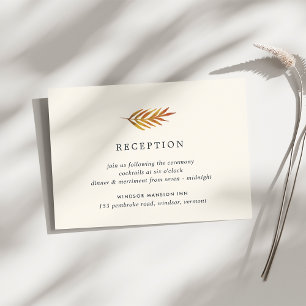 Autumn Leaves Reception Enclosure Card