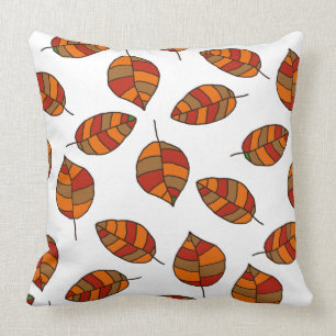 Autumn Leaves Red Leaf Pattern on any Colour Cushion