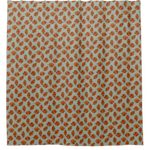 Autumn Leaves Red Leaf Pattern on any Colour Shower Curtain