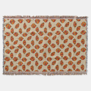 Autumn Leaves Red Leaf Pattern Throw Blanket
