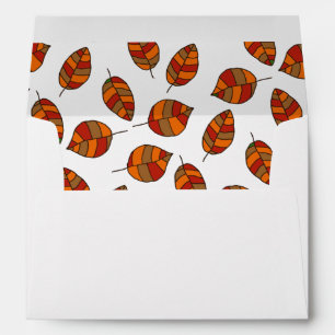 Autumn Leaves Red with Address Envelopes