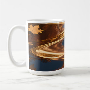 Autumn Leaves Reflection Watercolor Coffee Mug