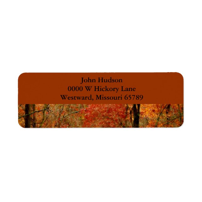 Autumn Leaves Return Address Label (Front)