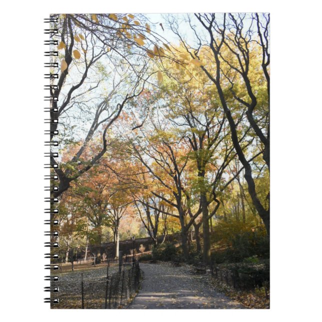 Autumn Leaves Riverside Park New York City NYC Spiral Notebook (Front)