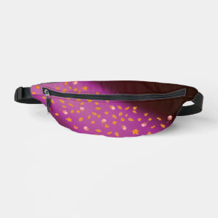 Autumn Leaves Roses Night Sky Bum Bags