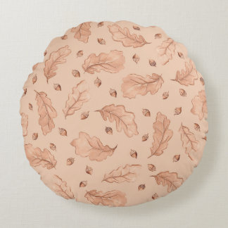Autumn Leaves Round Cushion